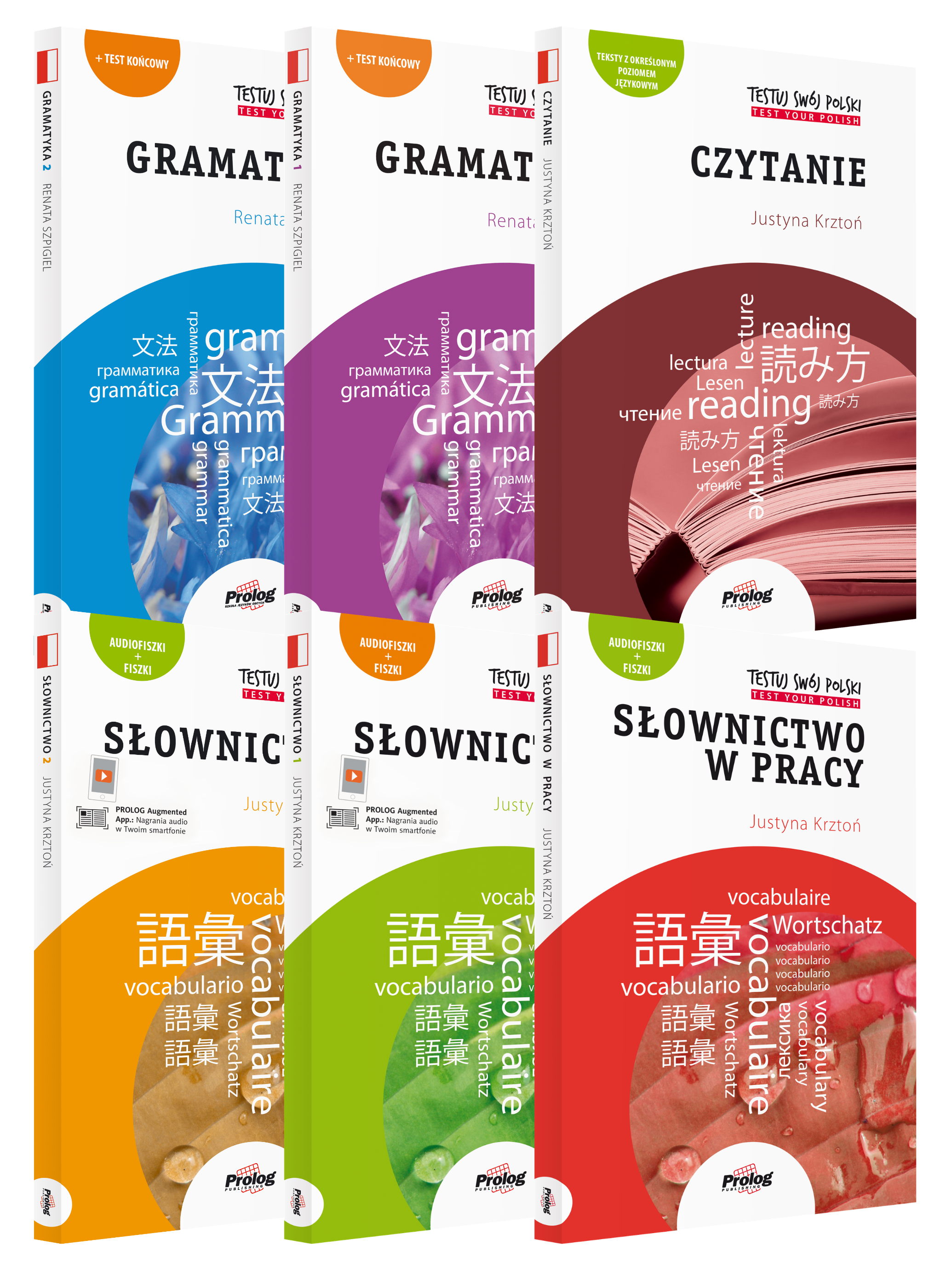 Okładki podręczników z serii Testuj Swój Polski